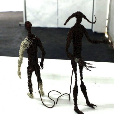 Wendo Unayo_ 1 and 2 Copper Wire and Sculpture 22cm x 12cm TZS 100,000