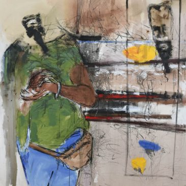 BUTCHECA Espelo (mirror) Acrylic on canvas 131cm-180cm USD 700