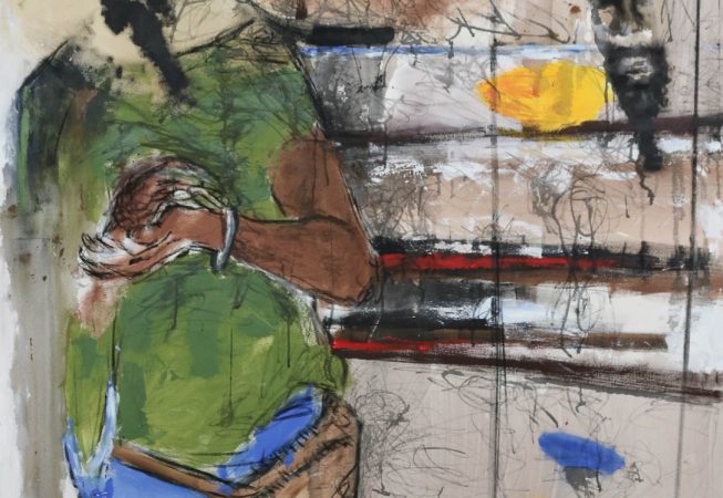 BUTCHECA Espelo (mirror) Acrylic on canvas 131cm-180cm USD 700