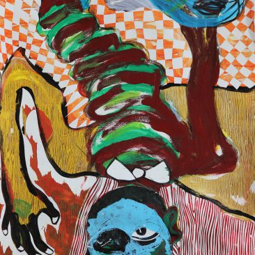 OPTION Chamupupuri Mixed media on canvas _ paper 64cm- 91cm PRICE ON REQUEST