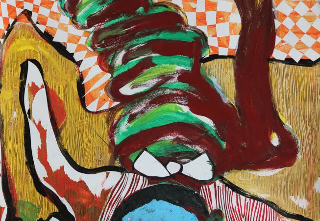 OPTION Chamupupuri Mixed media on canvas _ paper 64cm- 91cm PRICE ON REQUEST