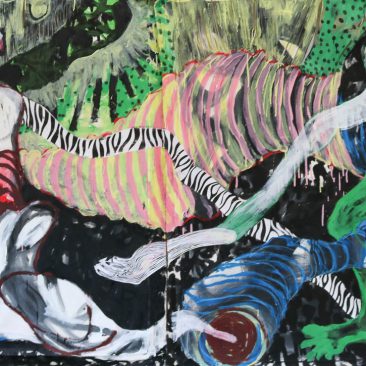 OPTION Encounter II Mixed media on canvas _ paper 336cm-165cm PRICE ON REQUEST